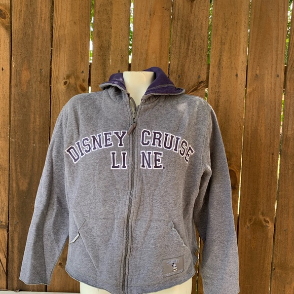 Vintage Disney Cruise Line embroidered crop hoodie size Large. - Picture 1 of 8